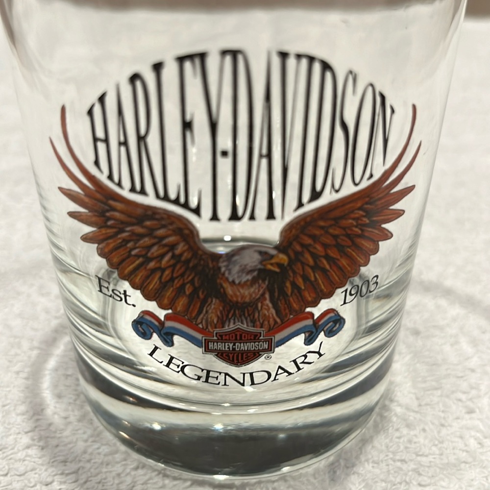 Harley-Davidson  Legendary 4” Drinking Glass Cup Whisky.